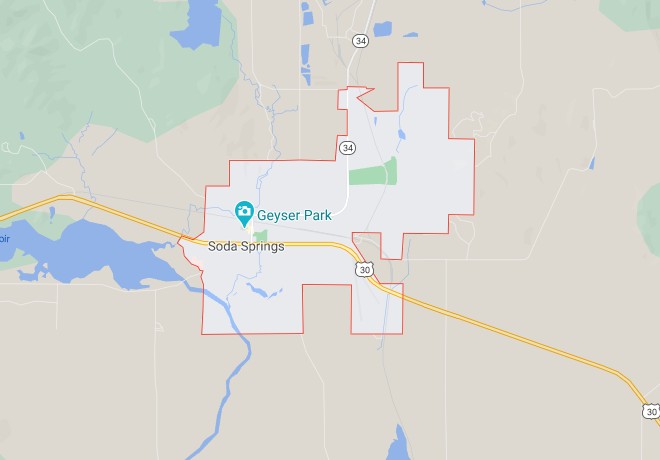 map of Soda Springs Idaho