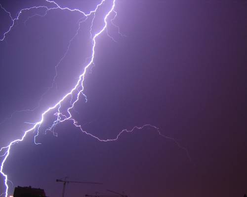 Lightning strike. Photo by Miguel Bastos from FreeImages